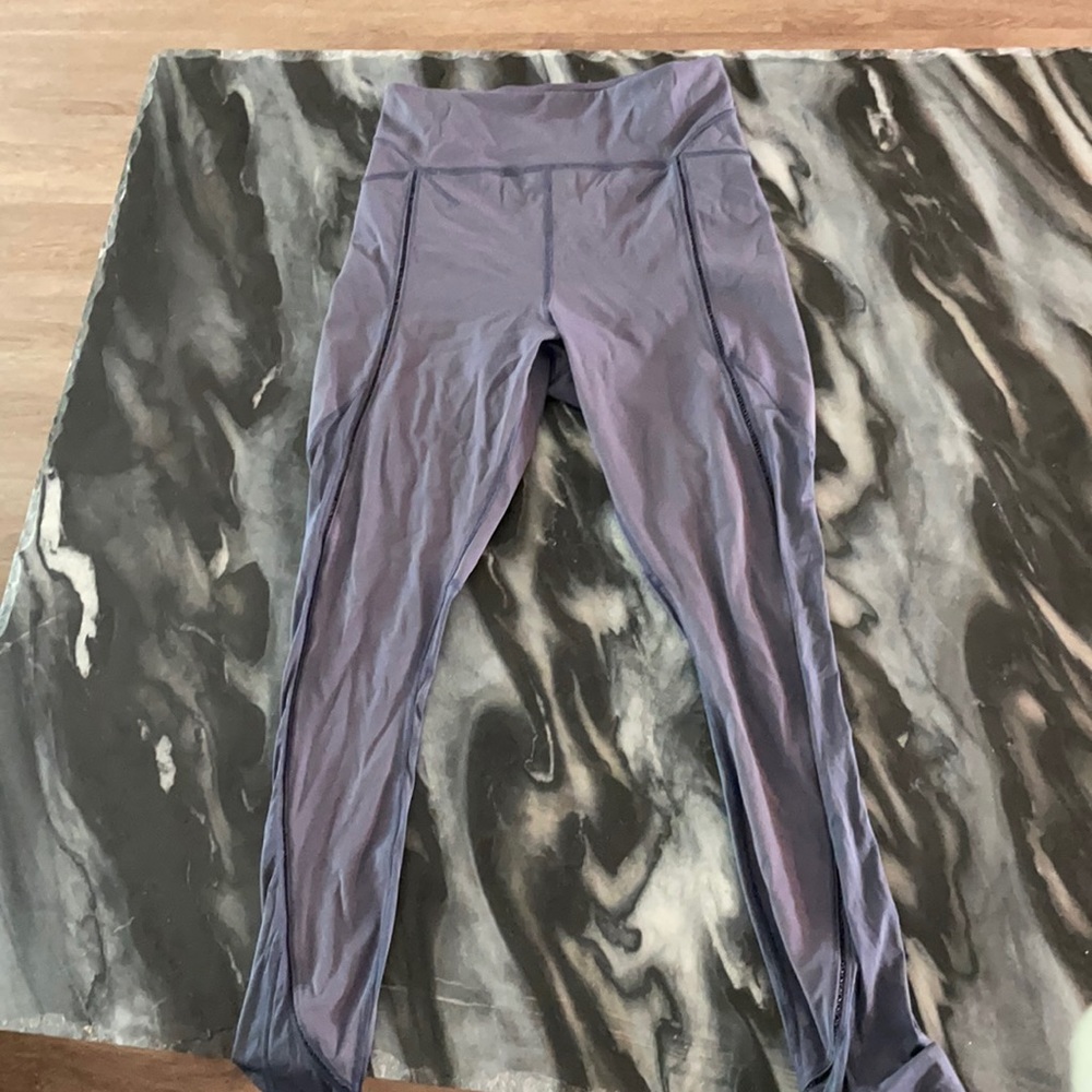 Lululemon leggings with mesh stitching